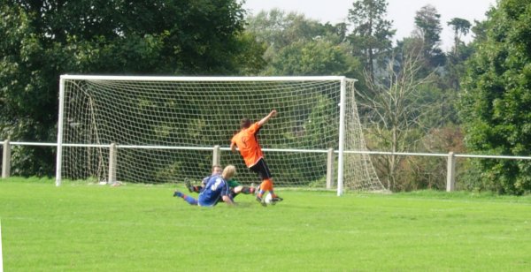 Shane Hobbs wins a penalty for Henbury