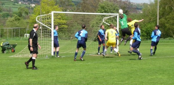 Action from Kings Stanley V Bishops Cleeve Reserves 