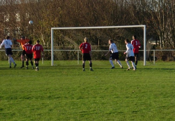 Luke Coles heads goalwards for Yate Town Reserves