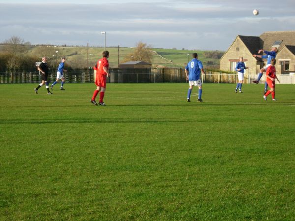 Burridge heads the ball for Taverners