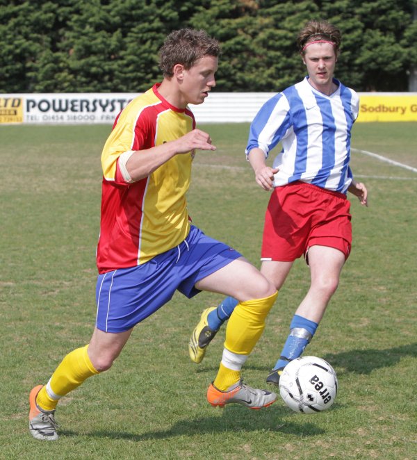 Action from Gloucestershire County League V Mid-Sussex Football League