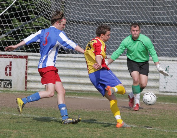 Action from Gloucestershire County League V Mid-Sussex Football League