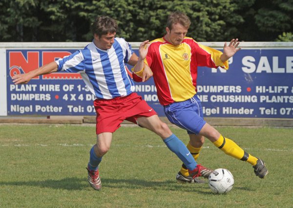 Action from Gloucestershire County League V Mid-Sussex Football League