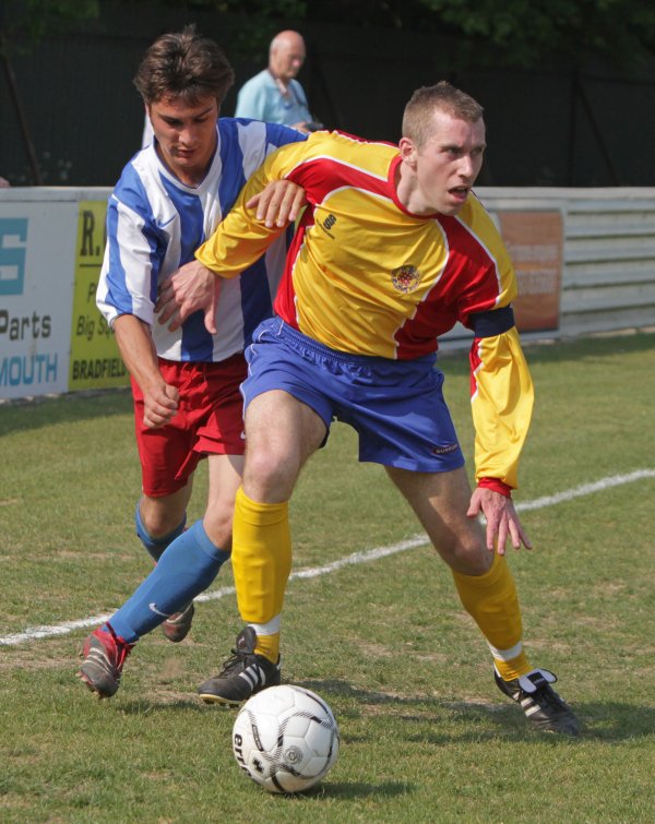 Action from Gloucestershire County League V Mid-Sussex Football League