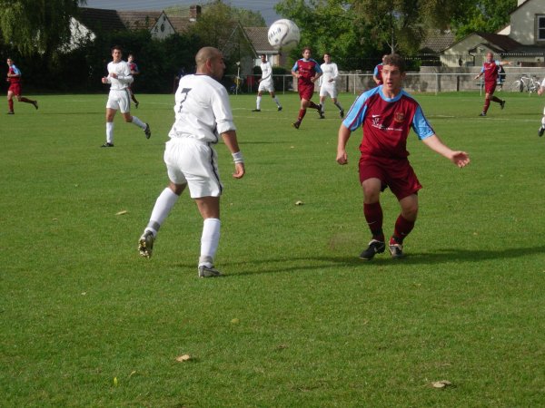 Action from Hanham Athletic V D.R.G Stapleton