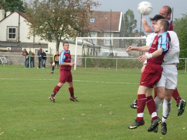 Action from Hanham Athletic V D.R.G Stapleton